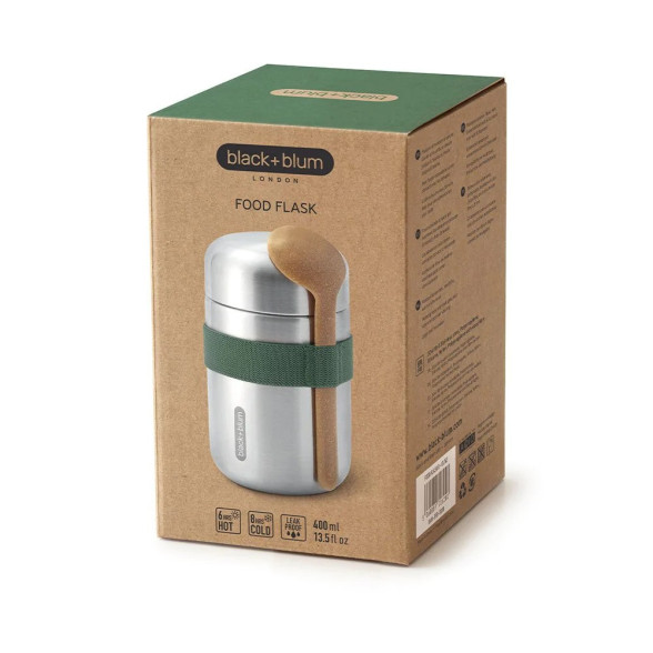 tērauda ēdiena termoss kastītē